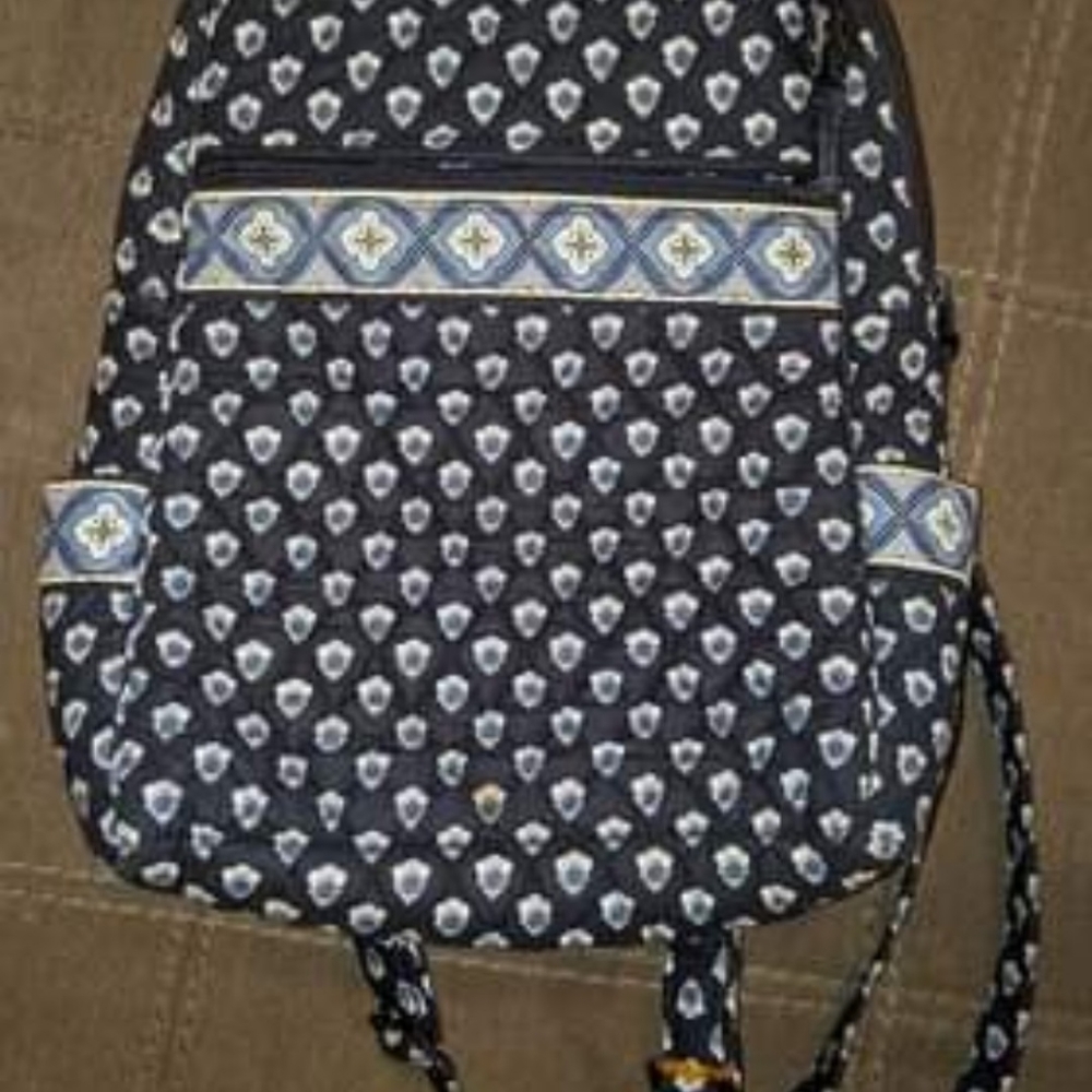 Small Nantucket Navy Vera Bradley Backpack